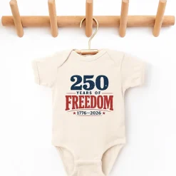 The Juniper Shop - 250 Years of Freedom Block - Baby Short Sleeve Graphic Bodysuit
