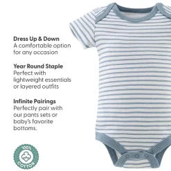 The Peanutshell Baby Boys Round Neck Short Sleeve 4-pc. Bodysuit