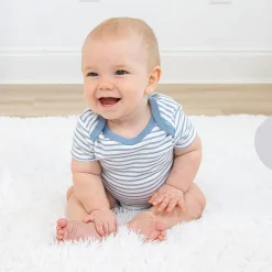 The Peanutshell Baby Boys Round Neck Short Sleeve 4-pc. Bodysuit
