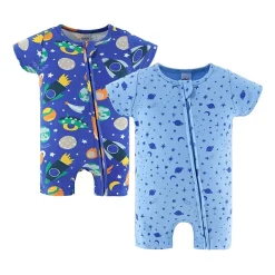 The Peanutshell Baby Boys Short Sleeve 2-pc. Romper