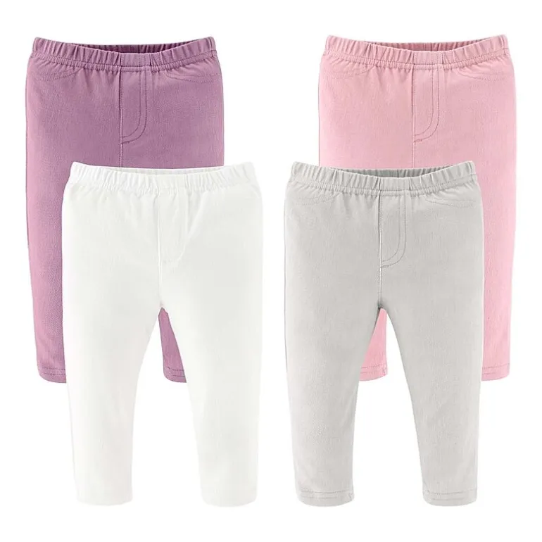 The Peanutshell Baby Girls Easy-on + Easy-off Mid Rise Straight Regular Fit Pull-On Pant