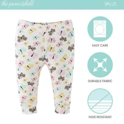 The Peanutshell Baby Girls Easy-on + Easy-off Mid Rise Straight Regular Fit Pull-On Pant