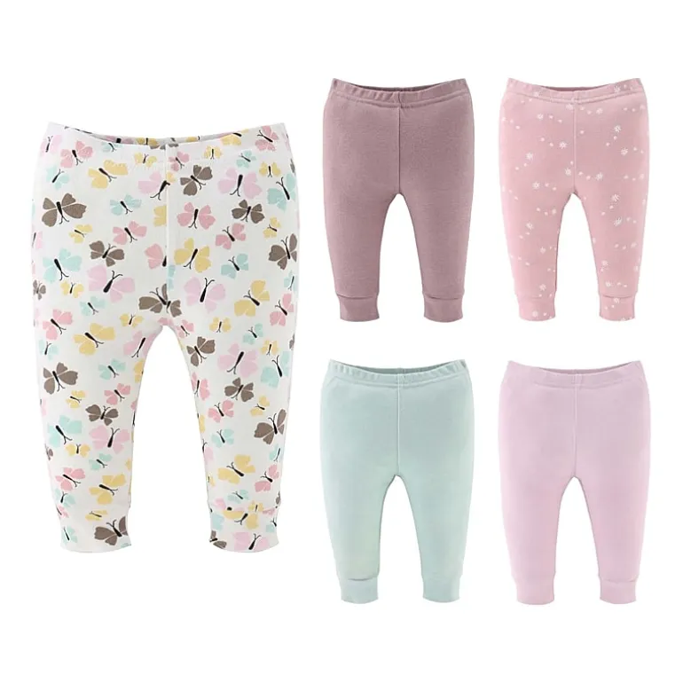 The Peanutshell Baby Girls Easy-on + Easy-off Mid Rise Straight Regular Fit Pull-On Pant