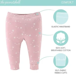The Peanutshell Baby Girls Easy-on + Easy-off Mid Rise Straight Regular Fit Pull-On Pant