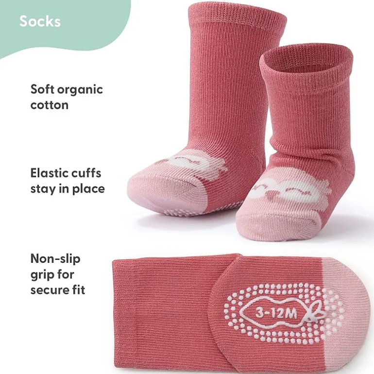 The Peanutshell Baby Girls 12 Pair Crew Socks
