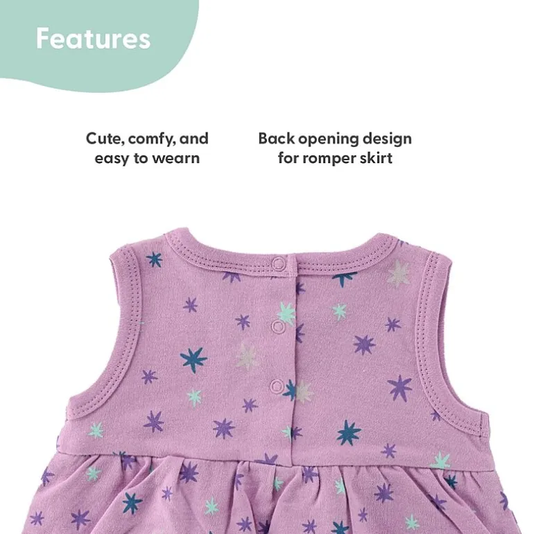 The Peanutshell Baby Girls Sleeveless Star 2-pc. Romper