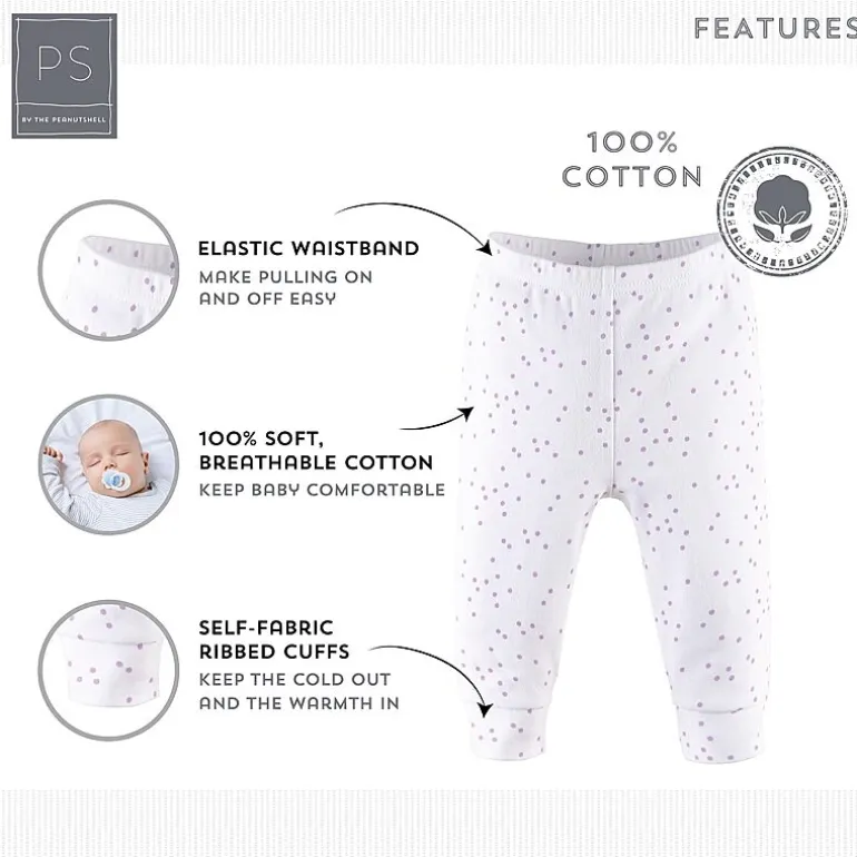 The Peanutshell Baby Girls Tapered Regular Fit Pull-On Pant