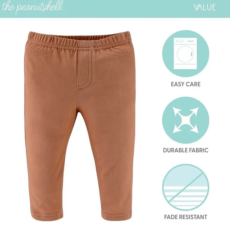 The Peanutshell Baby Unisex Easy-on + Easy-off Mid Rise Straight Regular Fit Pull-On Pant