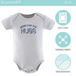 The Peanutshell Blue Camo Baby Boys Round Neck Short Sleeve 7-pc. Bodysuit