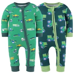 The Peanutshell Boys Scoop Neck Long Sleeve 2-pc. One Piece Pajama