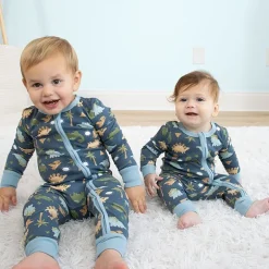 The Peanutshell Boys Scoop Neck Long Sleeve 2-pc. One Piece Pajama