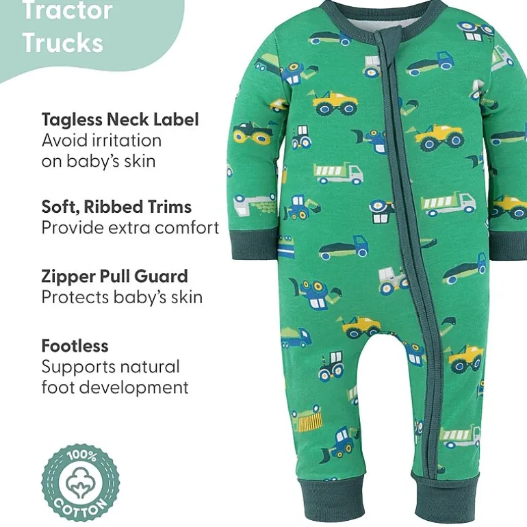 The Peanutshell Boys Scoop Neck Long Sleeve 2-pc. One Piece Pajama