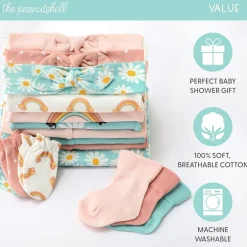 The Peanutshell Carefree Floral Nb-3m Baby Girls 16-pc. Baby Clothing Set