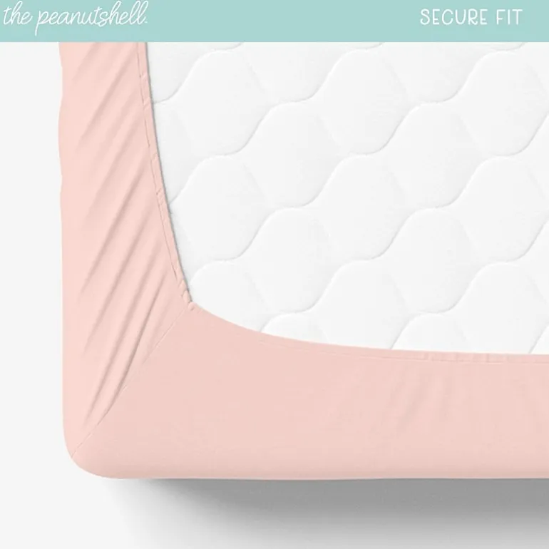 The Peanutshell Cottage Floral Organic Cotton Jersey 4-pc. Bassinet Sheet
