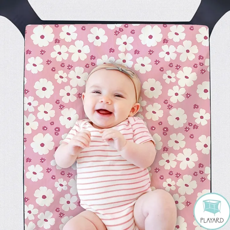 The Peanutshell Daisy 3-pc. Playard Sheet