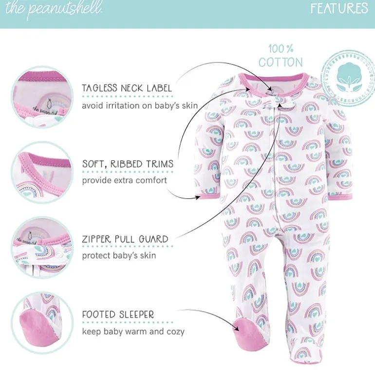 The Peanutshell Dino Baby Girls 3-pc. Animal Sleep and Play