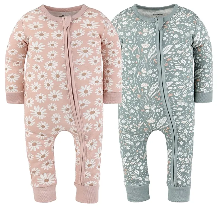 The Peanutshell Girls Scoop Neck Long Sleeve 2-pc. One Piece Pajama