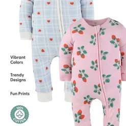 The Peanutshell Girls Scoop Neck Long Sleeve 2-pc. One Piece Pajama