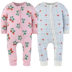 The Peanutshell Girls Scoop Neck Long Sleeve 2-pc. One Piece Pajama