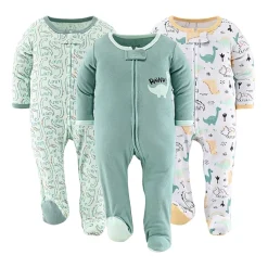 The Peanutshell Green Dino Baby Boys 3-pc. Sleep and Play