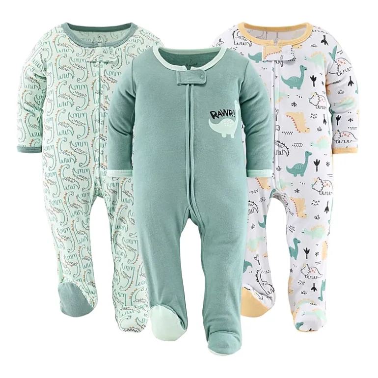 The Peanutshell Green Dino Baby Boys 3-pc. Sleep and Play