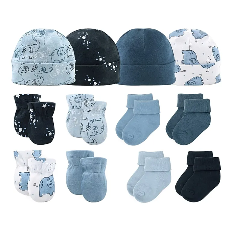 The Peanutshell 0-3m Blue Elephant Baby Unisex 30-pc. Baby Clothing Set