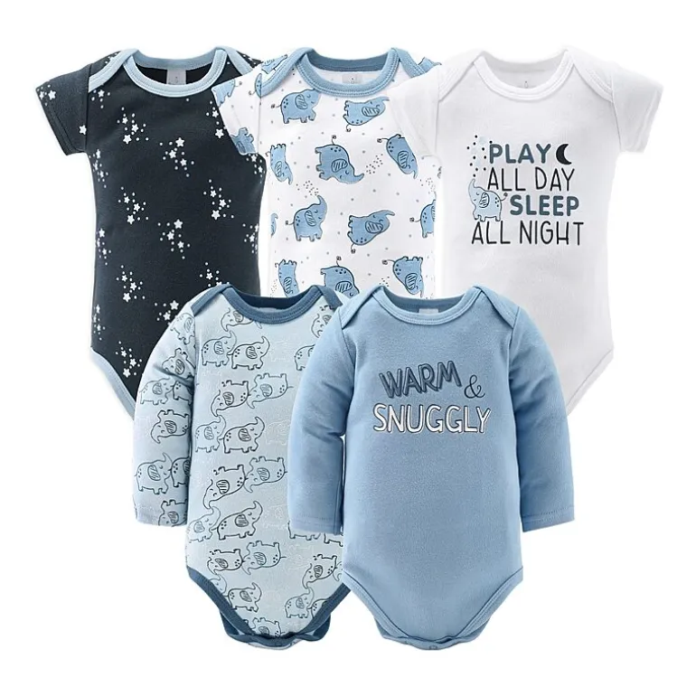 The Peanutshell 0-3m Blue Elephant Baby Unisex 30-pc. Baby Clothing Set