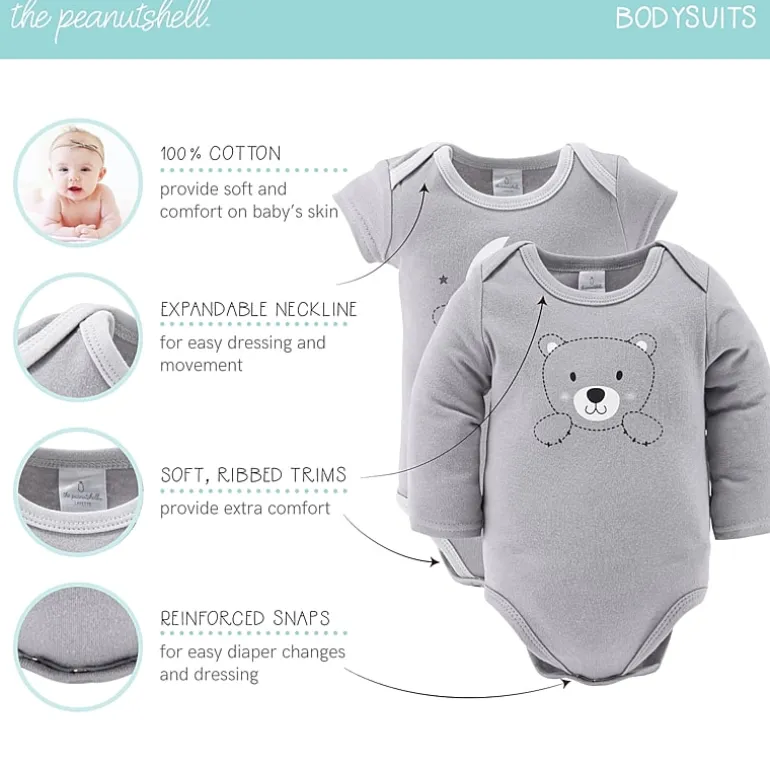The Peanutshell 0-3m Celestial Bears Baby Unisex 23-pc. Baby Clothing Set