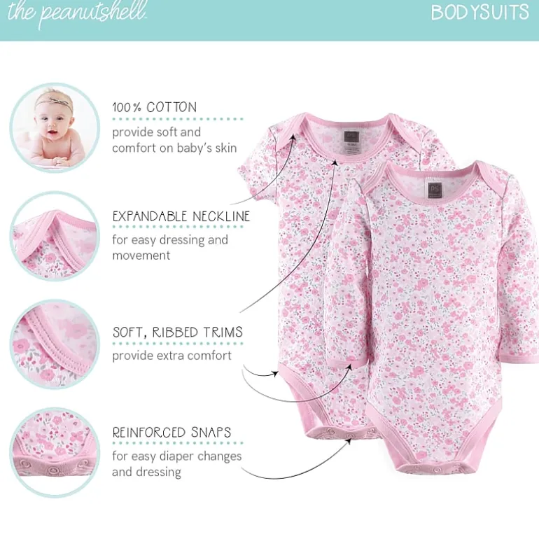 The Peanutshell 0-3m Floral Love Baby Girls 23-pc. Baby Clothing Set