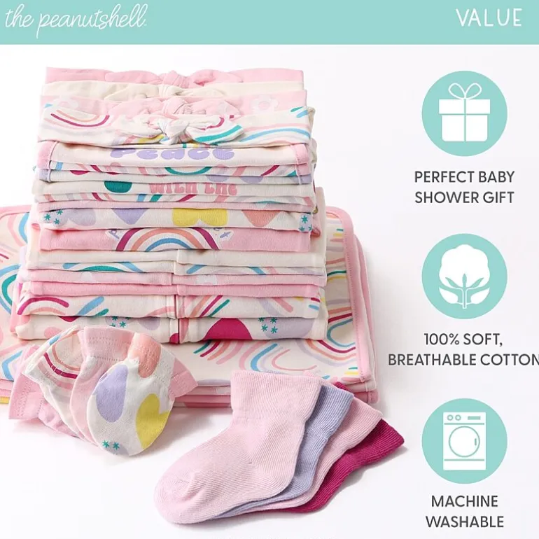 The Peanutshell 0-3m Pretty Sweet Baby Girls 30-pc. Baby Clothing Set