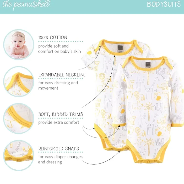The Peanutshell 0-3m Sunshine Jungle Baby Unisex 23-pc. Baby Clothing Set