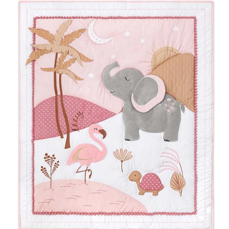 The Peanutshell Organic Safari Oasis 4-pc. Crib Bedding Set