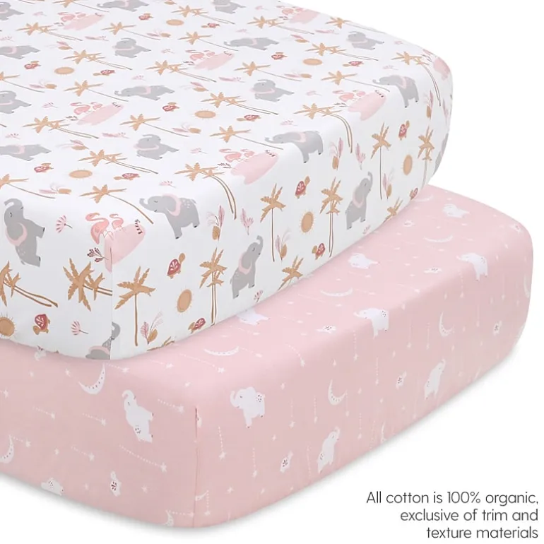 The Peanutshell Organic Safari Oasis 4-pc. Crib Bedding Set