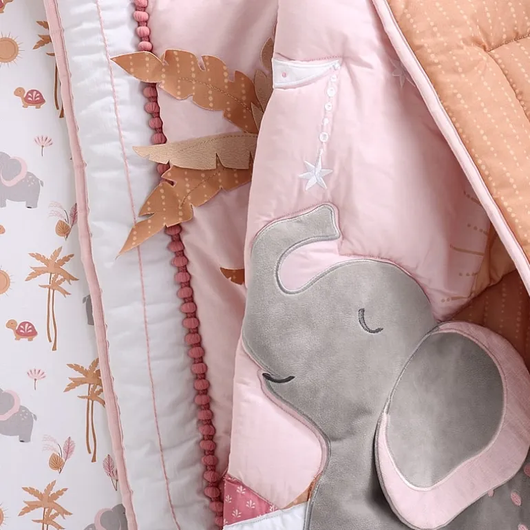 The Peanutshell Organic Safari Oasis 4-pc. Crib Bedding Set