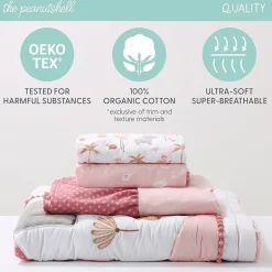 The Peanutshell Organic Safari Oasis 4-pc. Crib Bedding Set