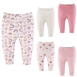 The Peanutshell Rainbow Safari Baby Girls Mid Rise Tapered Regular Fit Pull-On Pant