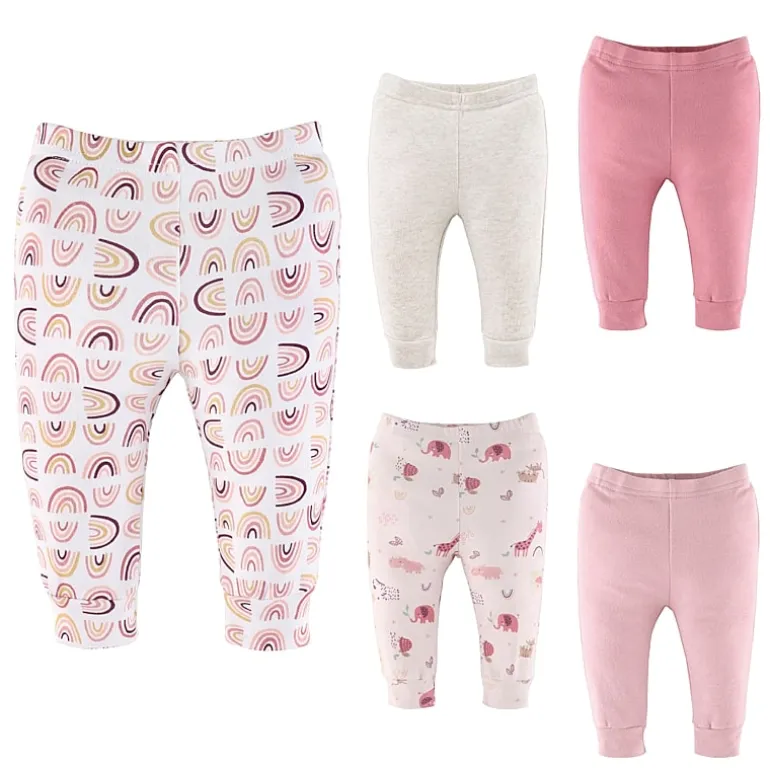 The Peanutshell Rainbow Safari Baby Girls Mid Rise Tapered Regular Fit Pull-On Pant