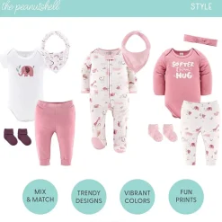 The Peanutshell Rainbow Safari Baby Girls 23-pc. Baby Clothing Set