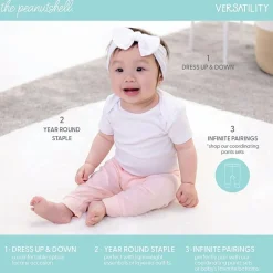 The Peanutshell Rainbow Safari Baby Girls Round Neck Short Sleeve 7-pc. Bodysuit