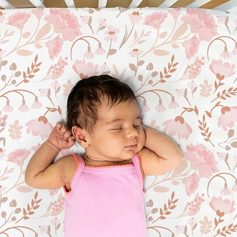 The Peanutshell Whimsical Floral 4-pc. Crib Sheet