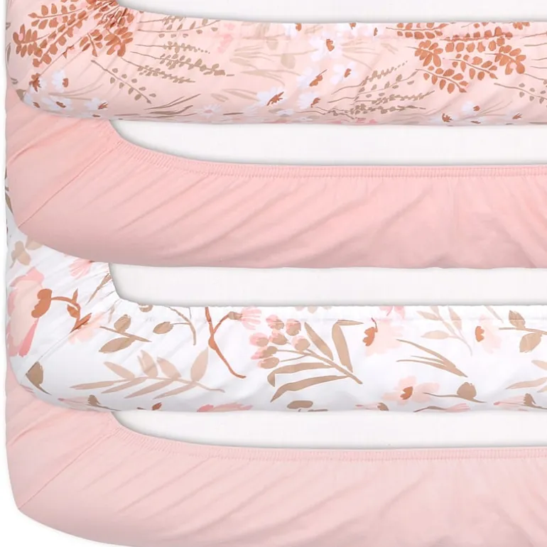 The Peanutshell Whimsical Floral 4-pc. Crib Sheet