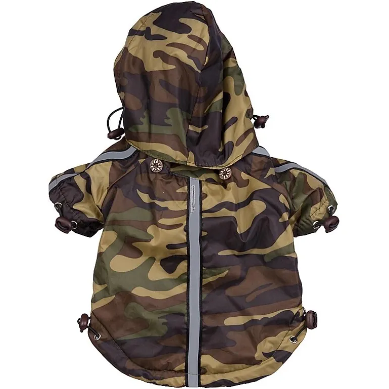 The Pet Life Reflecta-Sport Adjustable Reflective Weather-Proof Pet Rainbreaker Jacket