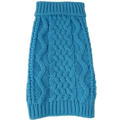 The Pet Life Swivel-Swirl Heavy Cable Knitted Fashion Designer Dog Sweater