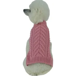 The Pet Life Swivel-Swirl Heavy Cable Knitted Fashion Designer Dog Sweater