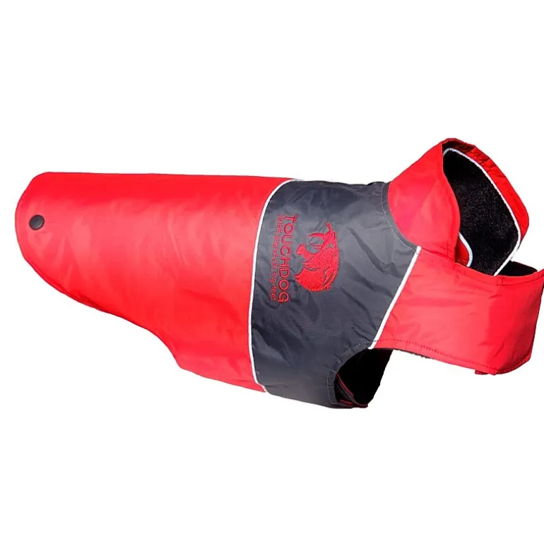 The Pet Life Touchdog Lightening-Shield Waterproof 2-in-1 Convertible Dog Jacket w/ Blackshark technology