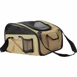 The Pet Life Ultra-Lock' Collapsible Safety Travel Wire Folding Pet Car Seat Carrier