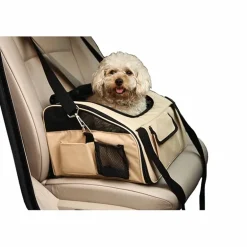 The Pet Life Ultra-Lock' Collapsible Safety Travel Wire Folding Pet Car Seat Carrier