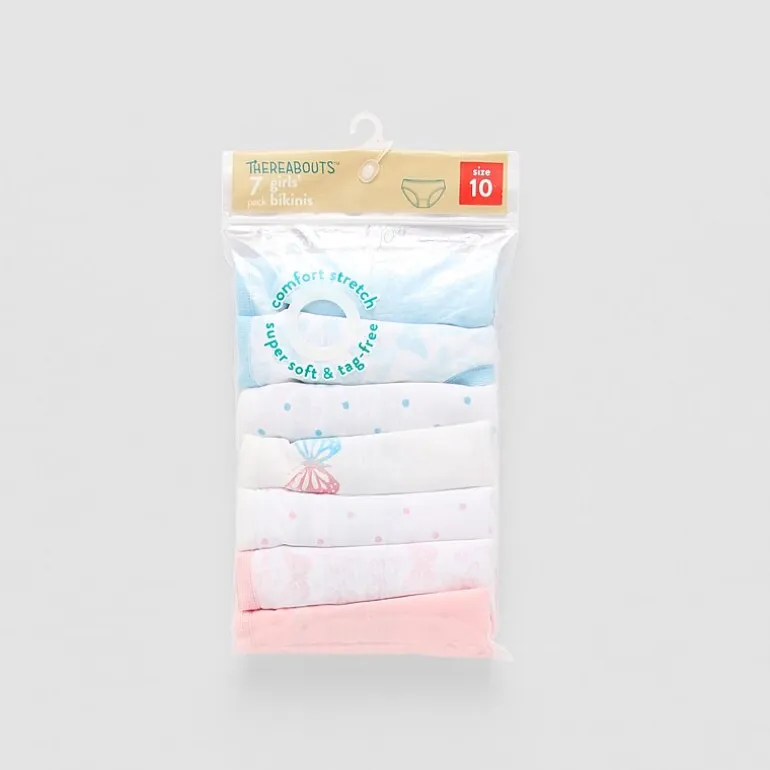 Thereabouts Big Kid Girls 7 Pack Bikini Panty 351212