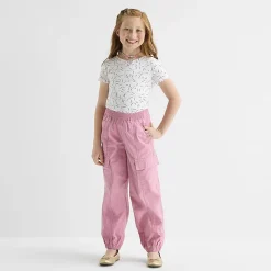 Thereabouts Girls Mid Rise Cuffed Cargo Pant