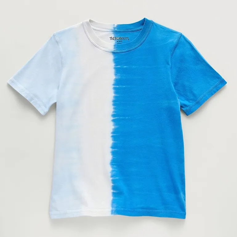 Thereabouts Little & Big Kid Boys Easy-on + Easy-off Sensory Friendly Crew Neck Short Sleeve Adaptive Regular Fit Graphic T-Shirt